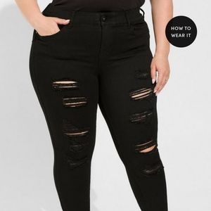 Torrid Destructed Bombshell Skinny Jeans